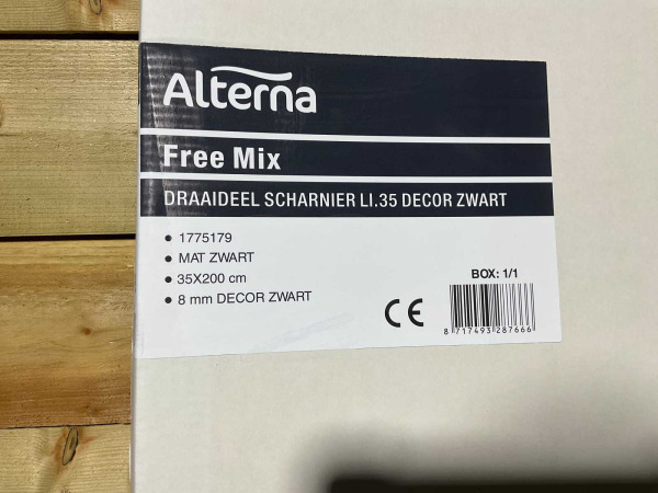 Alterna draaideel scharnier links Free Mix mat zwart – foto 4 – kavel bij XL Auctions