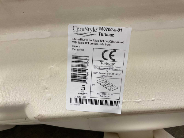 CeraStyle meubelwastafel 121cm Ibiza wit – foto 4 – kavel bij XL Auctions