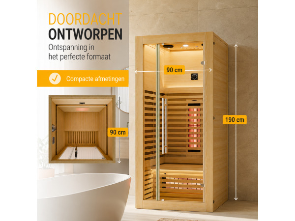 Infraroodcabine Trondheim 90 naturel – foto 7 – kavel bij XL Auctions