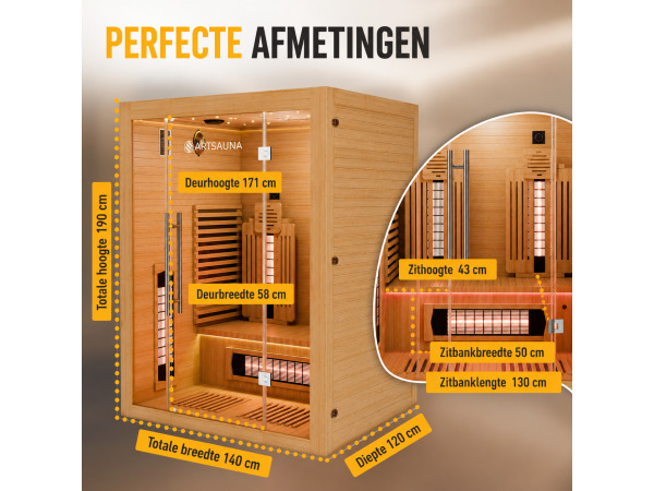 Infraroodcabine Aarhus 140 naturel – foto 6 – kavel bij XL Auctions
