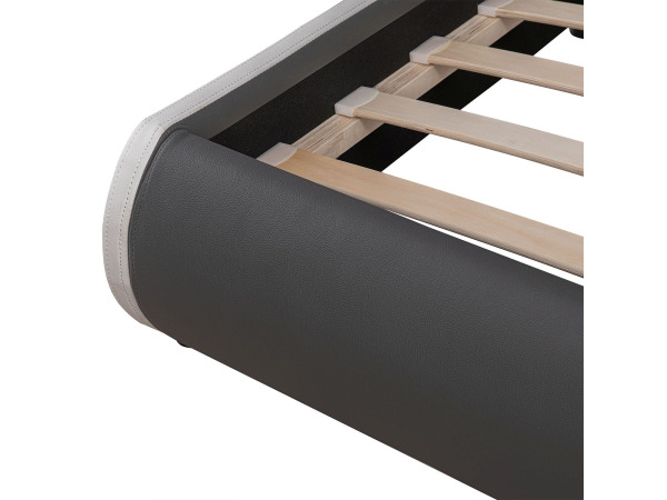 Gestoffeerd Bed - 180 x 200 cm - Grijs - LED Verlichting – foto 12 – kavel bij XL Auctions