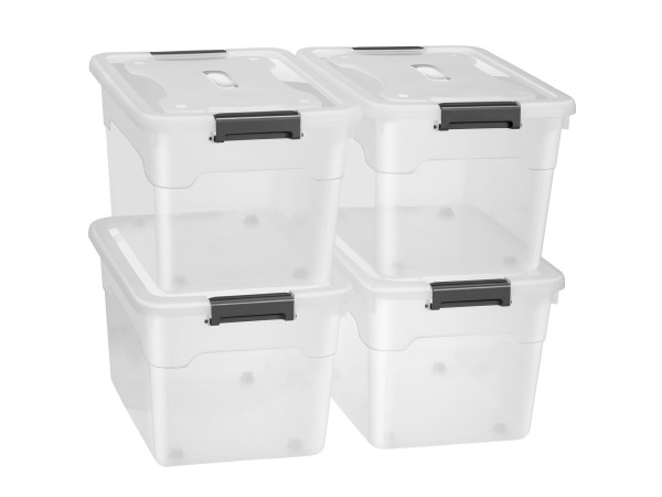 Opbergdoos/ opslagbox 60 ltr - Kunststof - 4-delig