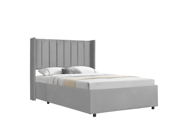 Gestoffeerd bed Savona - 200 x 120 cm - Lichtgrijs