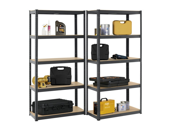 Stellingkast Dubbel - 180x90x40 cm - Grijs – foto 17 – kavel bij XL Auctions