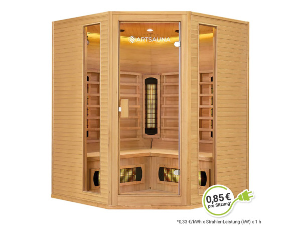 Infraroodcabine Nyborg E150V - 150x150x190 cm - Dubbele Tech