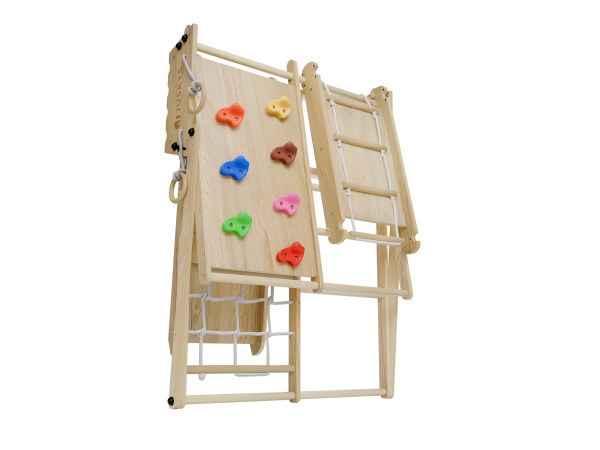 Minispeeltoestel voor kinderen - Met glijbaan - Naturel – foto 12 – kavel bij XL Auctions