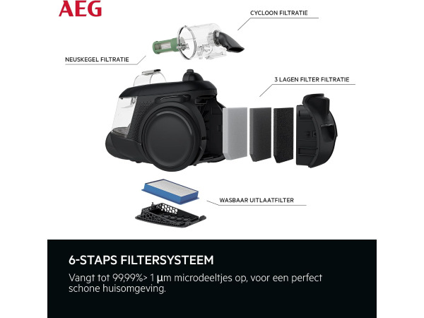AEG Clean 6000 Stofzuiger Zonder Zak - 1.6 Liter - 74 dB – foto 8 – kavel bij XL Auctions
