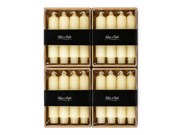 4x Arcadian Ivoor Tafelkaarsen 15 cm Set van 4 Stuks – kavel bij XL Auctions