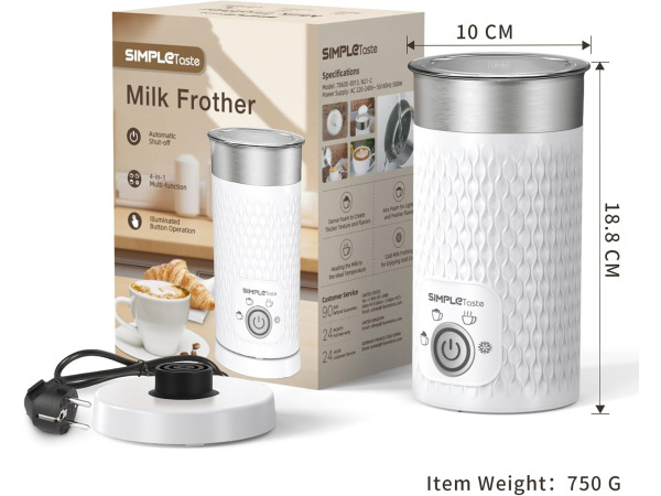 SIMPLETASTE Elektrische melkopschuimer 4-in-1 – foto 7 – kavel bij XL Auctions
