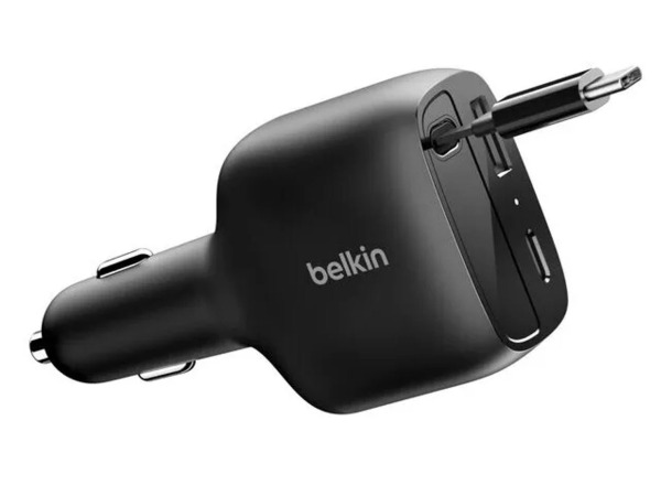Belkin BoostCharge 75W autolader met uittrekbare USB-C-kabel – kavel bij XL Auctions