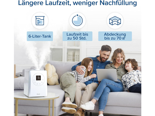 Levoit Smart luchtbevochtiger voor grote ruimte - 6L – foto 5 – kavel bij XL Auctions