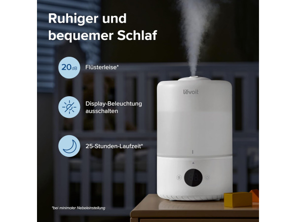 Levoit Smart Luchtbevochtiger - 3L - 20 dB – foto 4 – kavel bij XL Auctions
