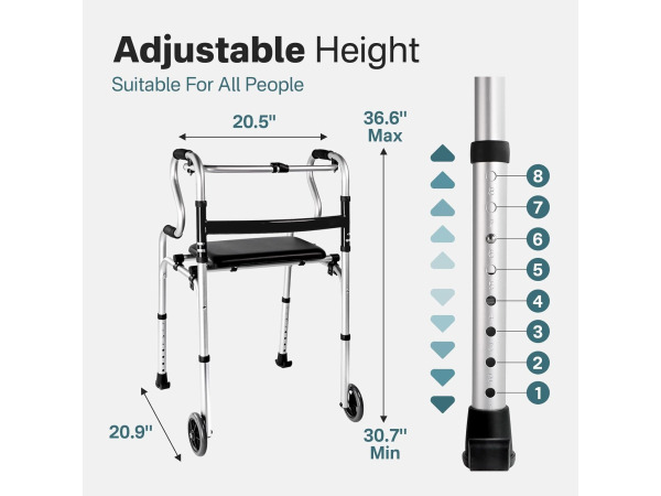 Smalle Rollator vaste voet of wielen – foto 2 – kavel bij XL Auctions