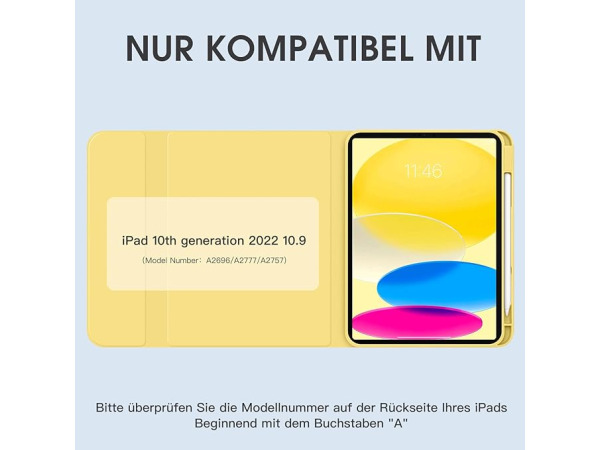 Laetass BT toetsenbord QWERTY +hoes iPad 10,9" – foto 2 – kavel bij XL Auctions