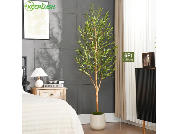 Keeplush Luxe kunstmatige olijfboom (182 cm) – foto 3 – kavel bij XL Auctions