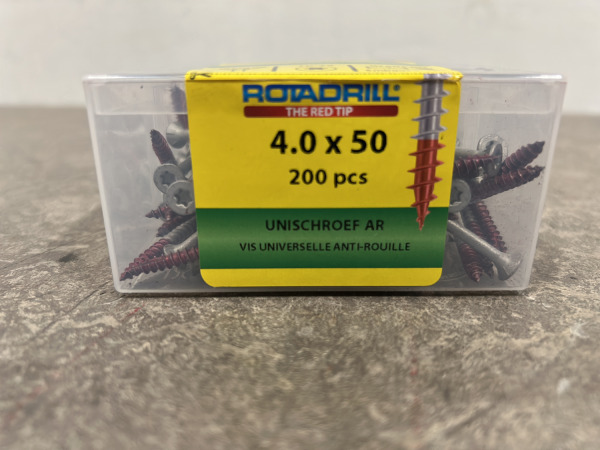 8x Rotadrill universeelschroeven ø4,0x50mm AR 200-pack – foto 5 – kavel bij XL Auctions