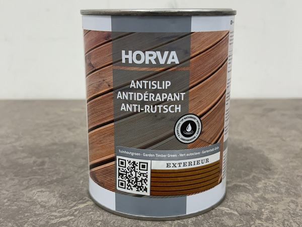 4x Horva antislip tuinhoutbeits tuinhoutgroen 1L