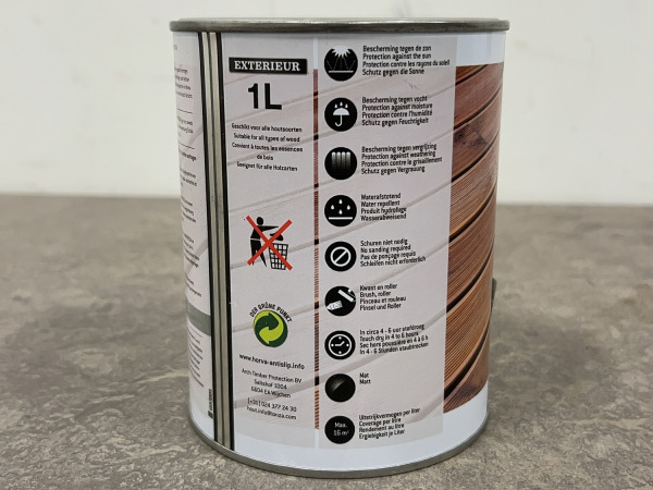 4x Horva antislip tuinhoutbeits tuinhoutgroen 1L – foto 3 – kavel bij XL Auctions