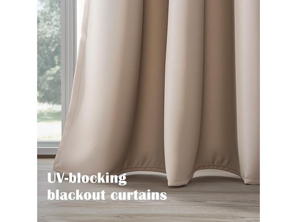 ORINOVA Beige Verduisterende Gordijnen (140x160 cm) – foto 5 – kavel bij XL Auctions