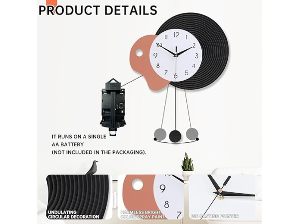 Coslife Decoratieve wandklok – foto 3 – kavel bij XL Auctions