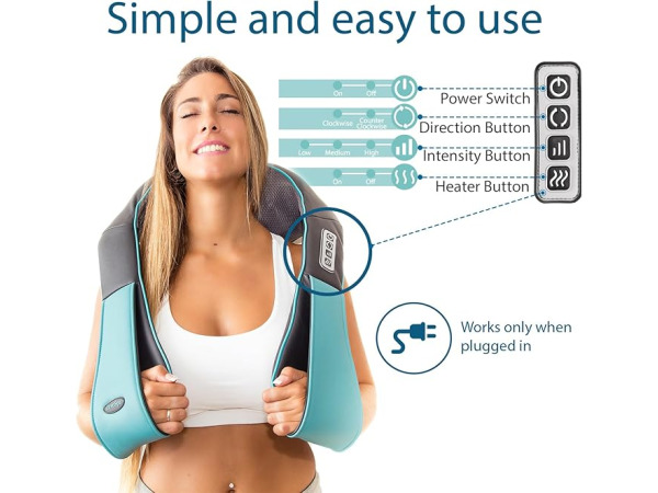 Invospa Shiatsu rugschouder & nek massager – foto 5 – kavel bij XL Auctions