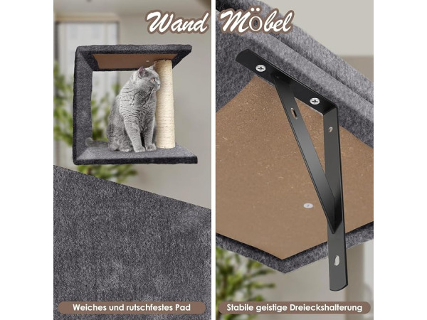 Krabpaal + wand klimelementen katten – foto 4 – kavel bij XL Auctions