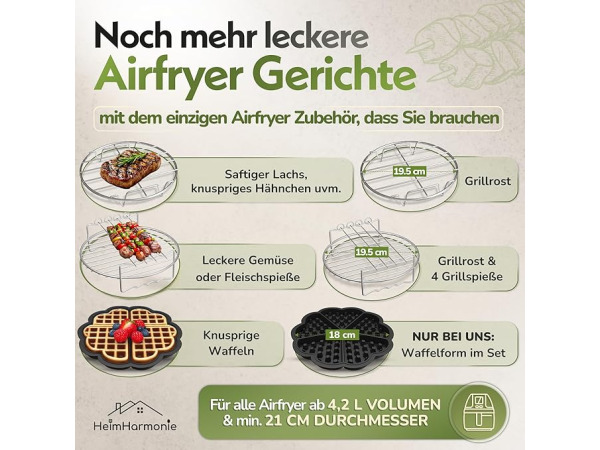 Heimharmonie airfryer accessoires 10delig – foto 3 – kavel bij XL Auctions