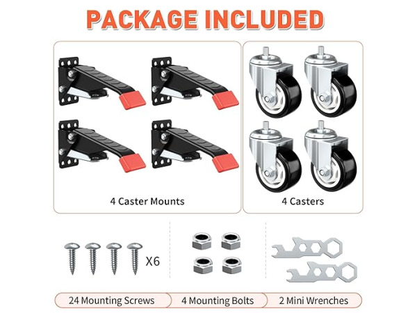 Workbench casters Kit 400kg – foto 3 – kavel bij XL Auctions