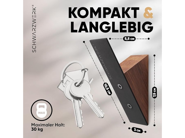 2x pack v 3 SCHWARZWERK Wandhaken – foto 2 – kavel bij XL Auctions