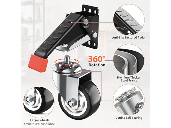 Workbench casters Kit 400kg – foto 4 – kavel bij XL Auctions