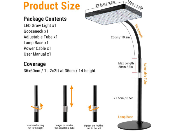 Tafel Full spectrum Grow light LED – foto 5 – kavel bij XL Auctions