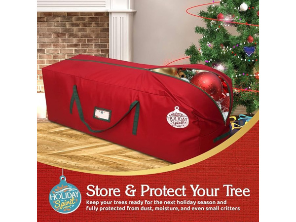 Pack of 2 HOLIDAY SPIRIT Christmas Tree Opbergtas (Rood) – foto 3 – kavel bij XL Auctions
