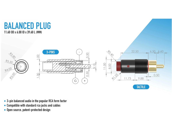 Cinch kabel XLR 3 nr Audio wit/rood 1 M – foto 3 – kavel bij XL Auctions