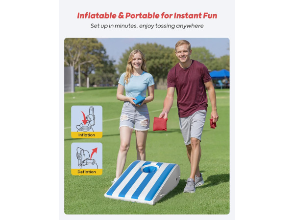 QPAU Opblaasbare Cornhole Board Set – foto 4 – kavel bij XL Auctions