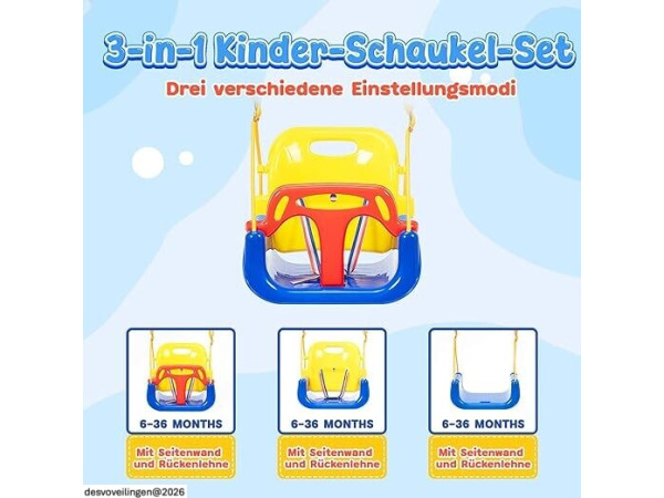 3-in-1 kinderschommelset – foto 3 – kavel bij XL Auctions