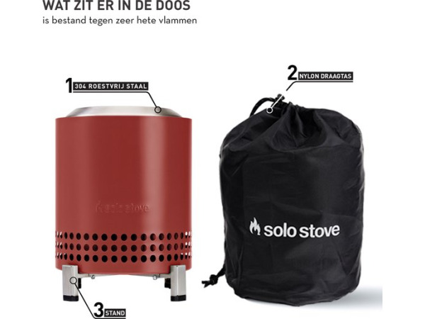 Solo Stove Mesa XL Tafelvuurplaats Rood – foto 2 – kavel bij XL Auctions