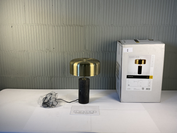 Lucide Mirasol zwart marmer met gouden kap – foto 3 – kavel bij XL Auctions