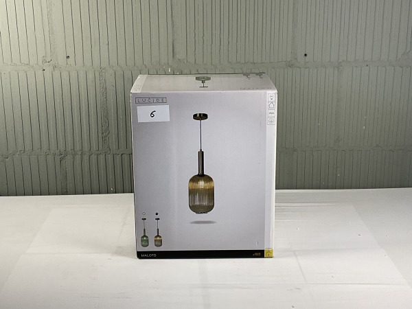 Lucide Maloto hanglamp geel – foto 3 – kavel bij XL Auctions