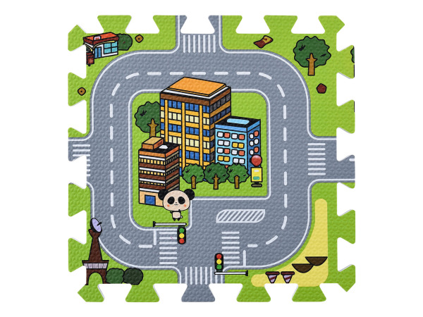 Kinderpuzzelmat - 9-delig - Stad met straten design – foto 4 – kavel bij XL Auctions