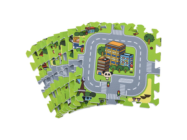 Kinderpuzzelmat - 9-delig - Stad met straten design – foto 5 – kavel bij XL Auctions