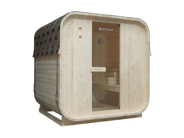 Vierkante barrelsauna Nolvik - incl. toebehoren - 180x185 x1 – foto 5 – kavel bij XL Auctions