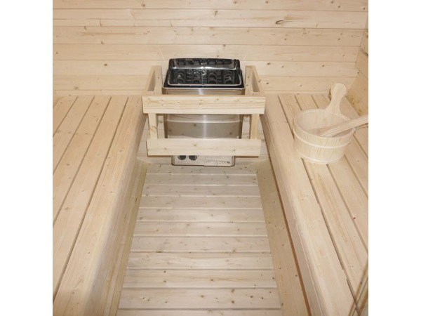 Vierkante barrelsauna Nolvik - incl. toebehoren - 180x185 x1 – foto 6 – kavel bij XL Auctions