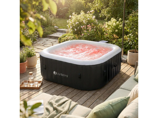 Opblaasbare Whirlpool - 4-6 personen - Zwart - Incl. LED – foto 5 – kavel bij XL Auctions