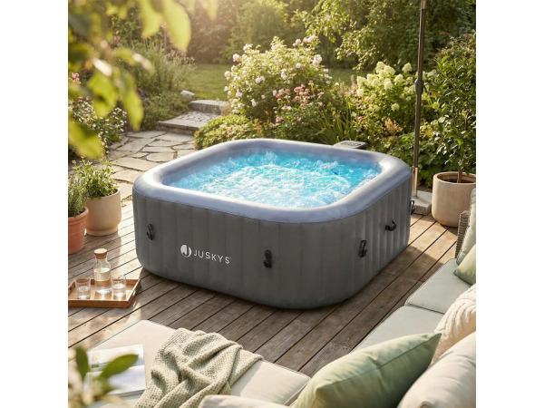 Opblaasbare Whirlpool - 4-6 personen - Grijs - Incl. LED – foto 6 – kavel bij XL Auctions