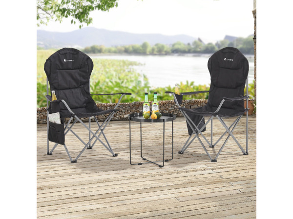 Inklapbare Campingstoel / Vouwstoel Lido - Zwart – foto 3 – kavel bij XL Auctions