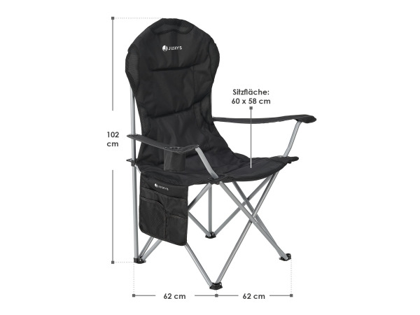 Inklapbare Campingstoel / Vouwstoel Lido - Zwart – foto 13 – kavel bij XL Auctions