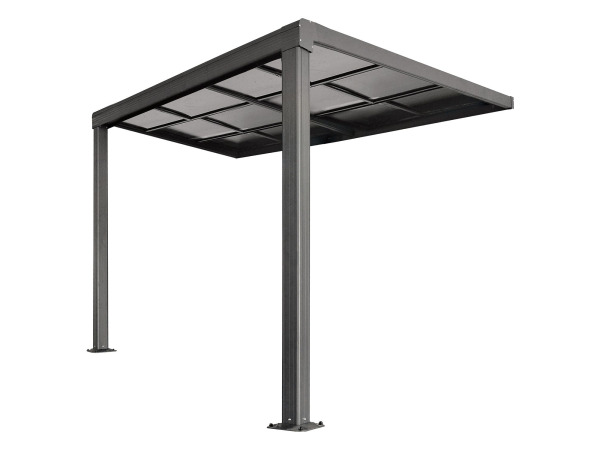 Aluminium Terrasoverkapping Jakarta - 3 x 3 m - Grijs 