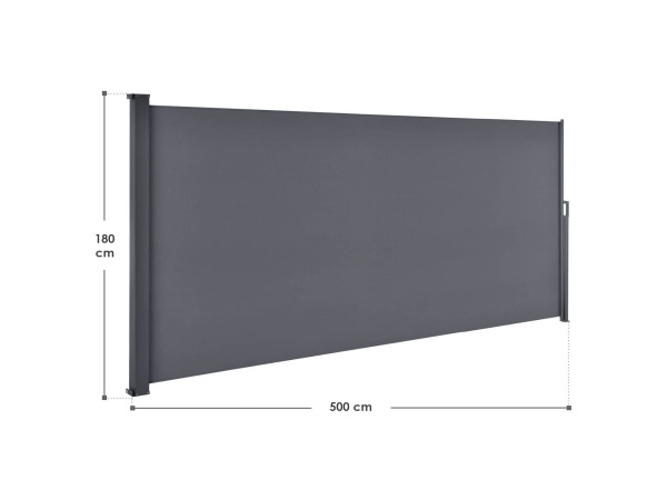 Windscherm/ zonnescherm Dubai - 500 x 180 cm - antraciet – foto 2 – kavel bij XL Auctions