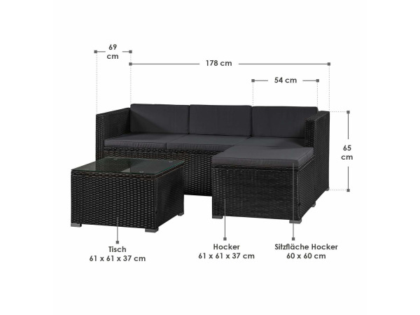 Loungset Punta Cana - Polyrotan – foto 2 – kavel bij XL Auctions