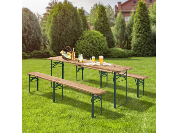 Houten Biertafelset / Bierbank Passau - 3-delig – foto 14 – kavel bij XL Auctions